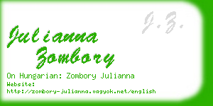 julianna zombory business card